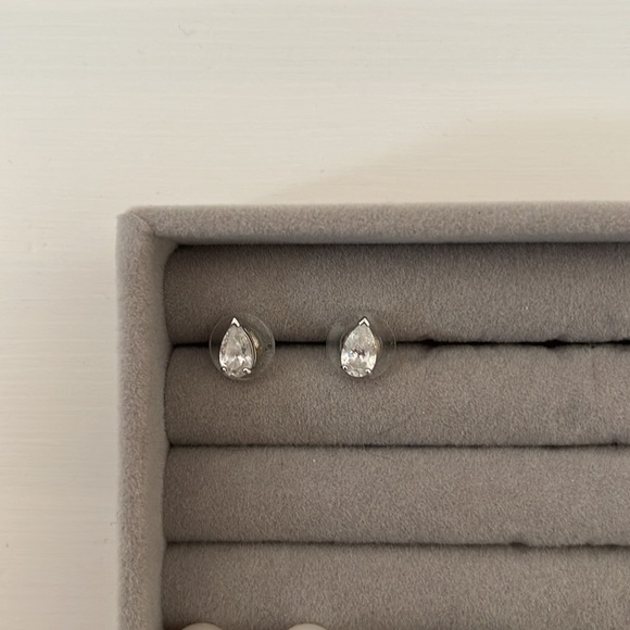 Brand new Swarowski earrings, silver diamonds - Picture 2 of 4